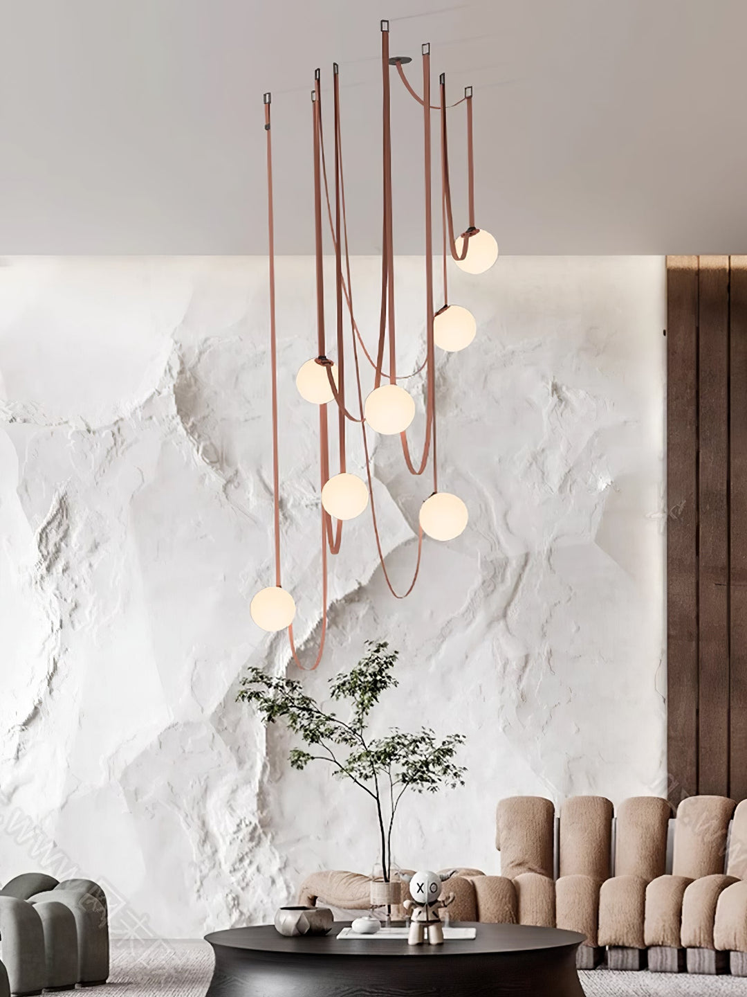 Wielokrotna Lampa Wisząca z Paskami
