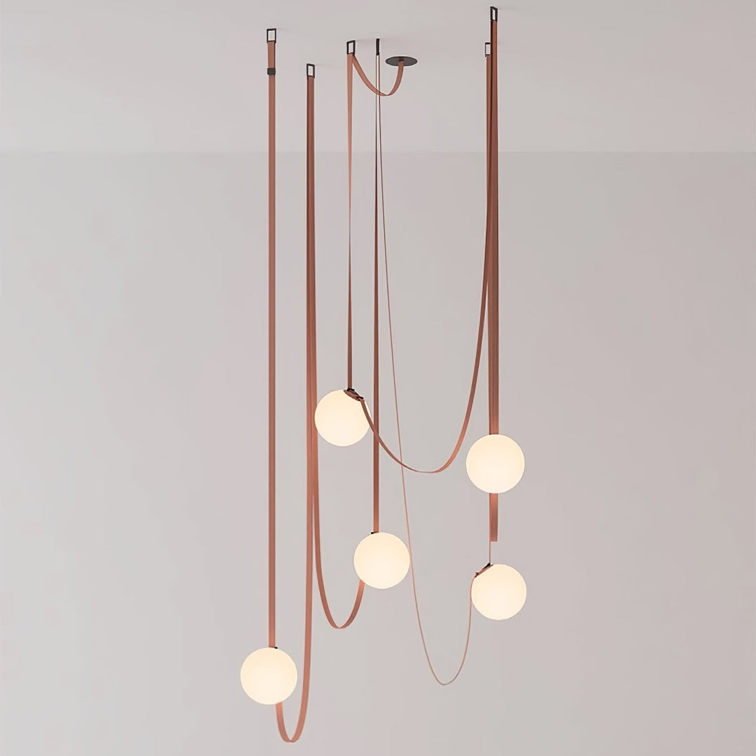 Wielokrotna Lampa Wisząca z Paskami