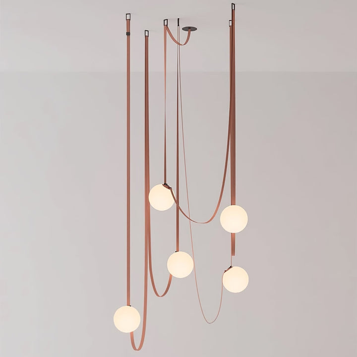 Wielokrotna Lampa Wisząca z Paskami
