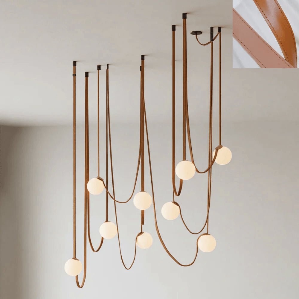 Wielokrotna Lampa Wisząca z Paskami