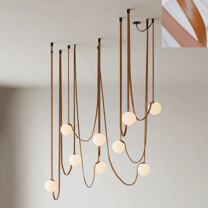 Wielokrotna Lampa Wisząca z Paskami