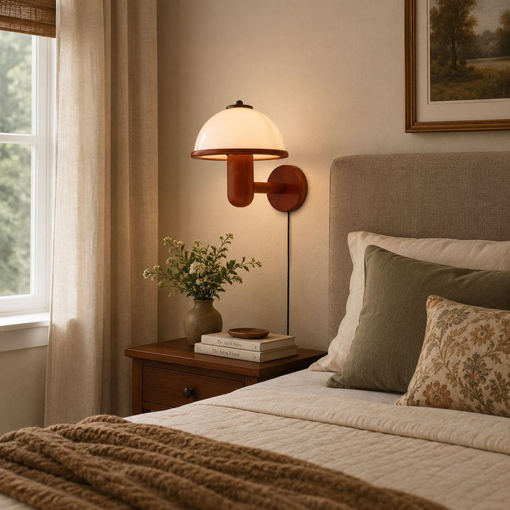 Lampa Ścienna z Drewna Grzyba