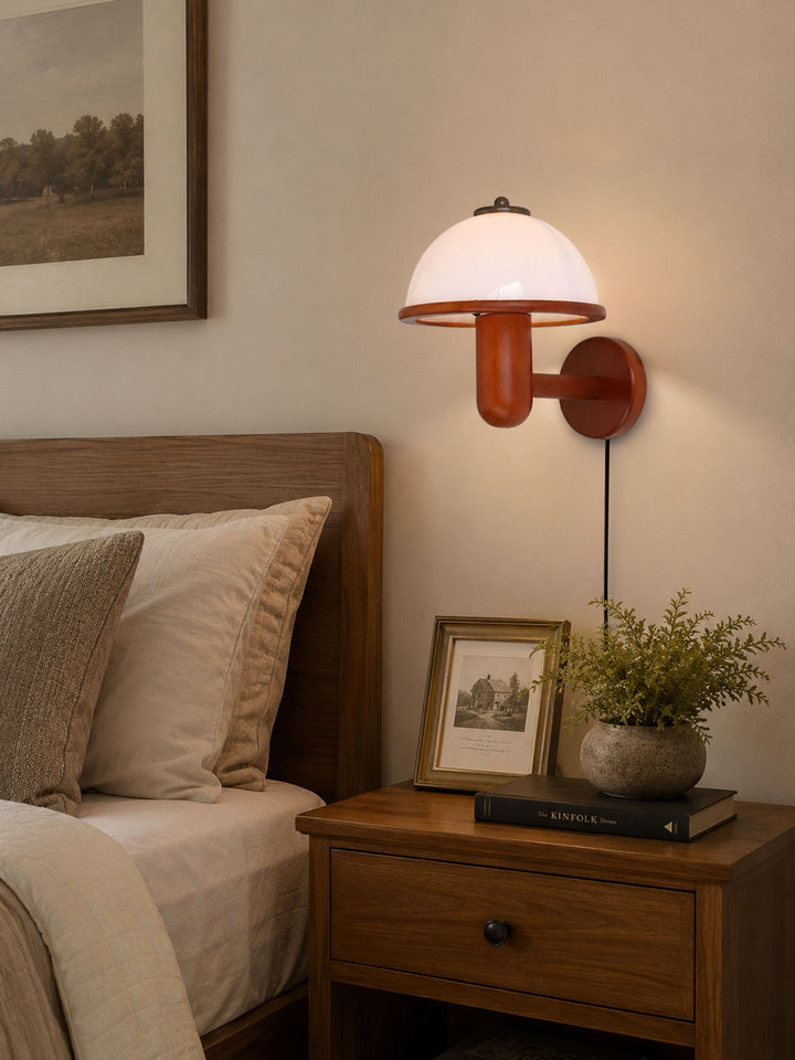 Lampa Ścienna z Drewna Grzyba