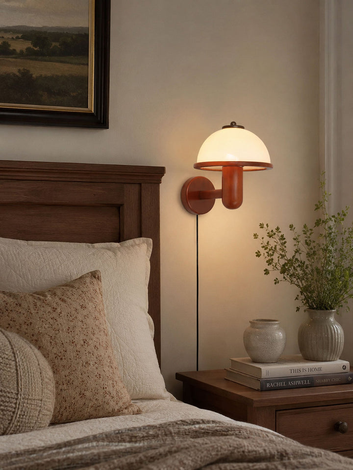 Lampa Ścienna z Drewna Grzyba