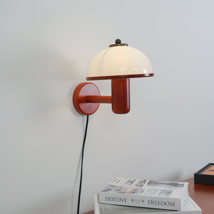 Lampa Ścienna z Drewna Grzyba