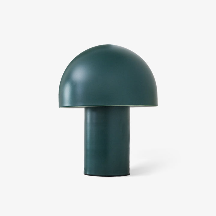 Lampa stołowa z metalowym kloszem w kształcie grzyba