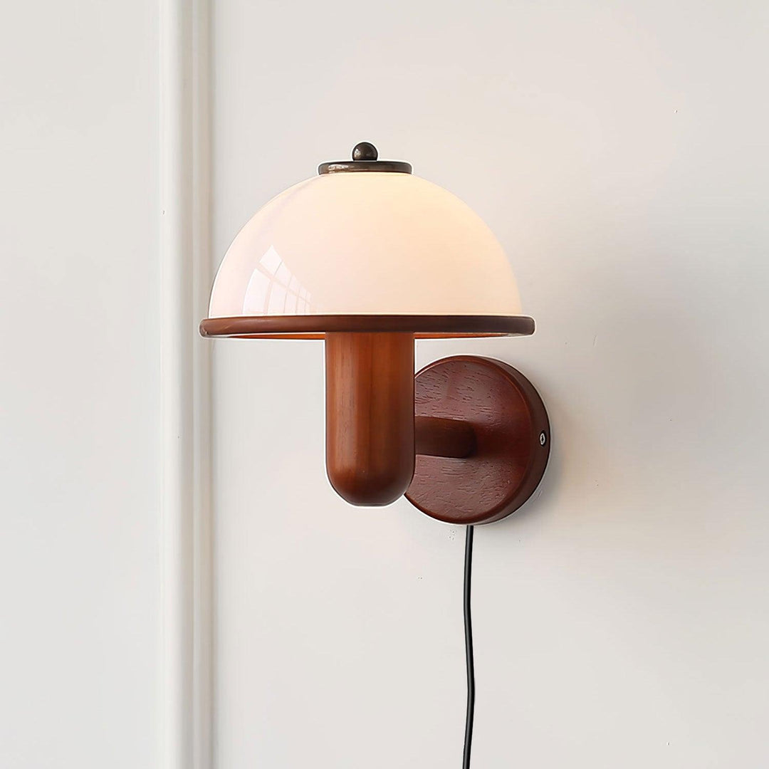 Lampa Ścienna z Drewna Grzyba