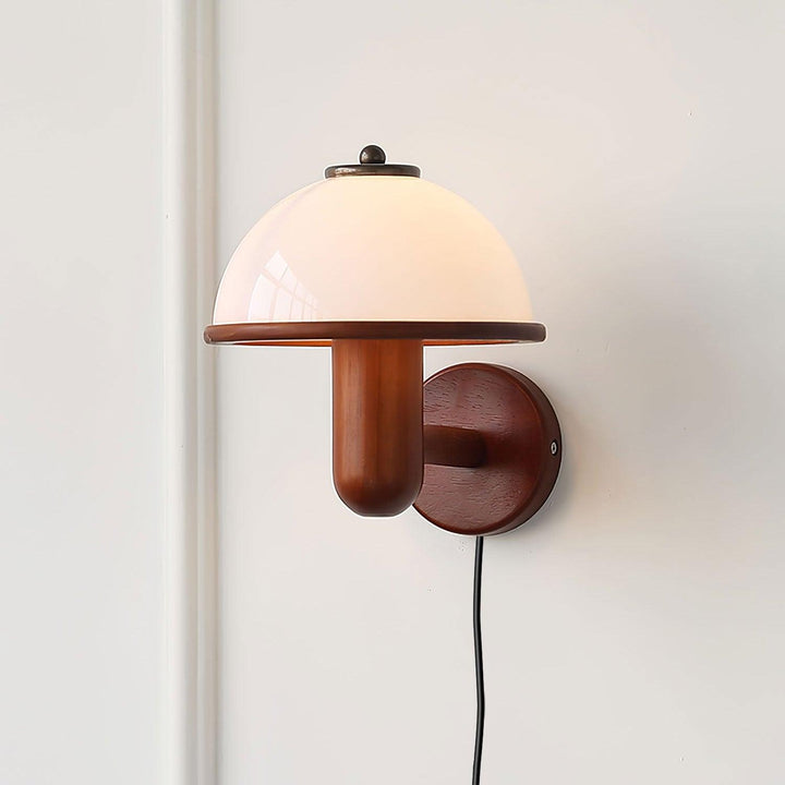 Lampa Ścienna z Drewna Grzyba