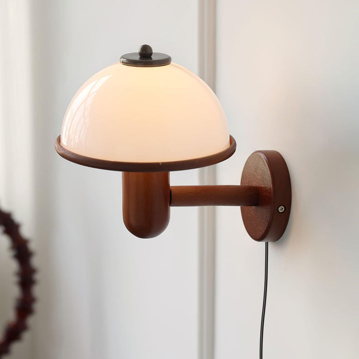 Lampa Ścienna z Drewna Grzyba