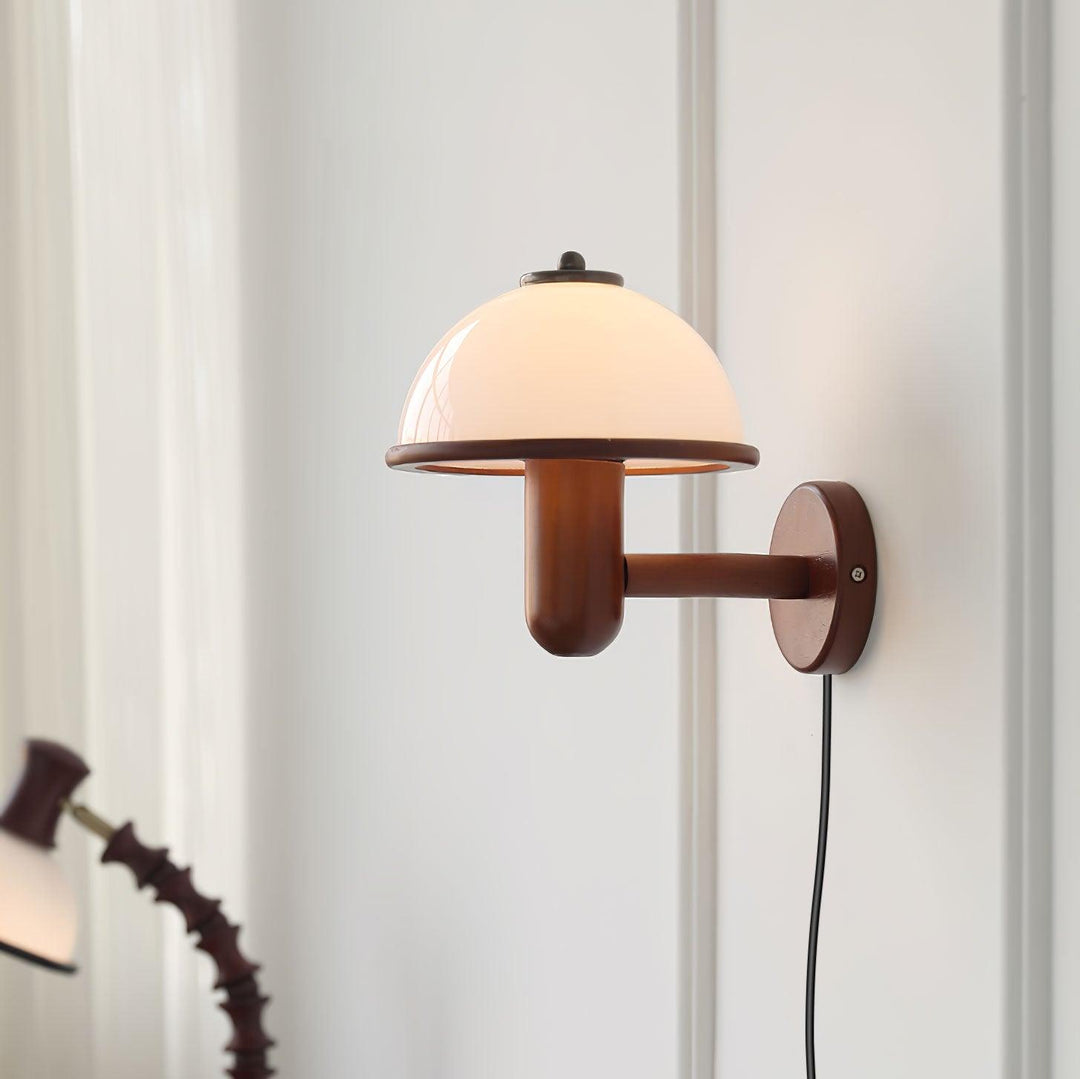 Lampa Ścienna z Drewna Grzyba