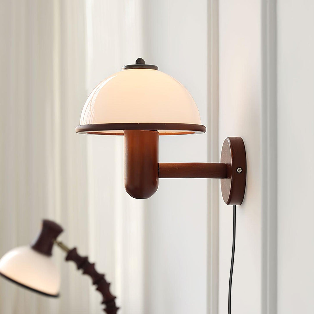 Lampa Ścienna z Drewna Grzyba