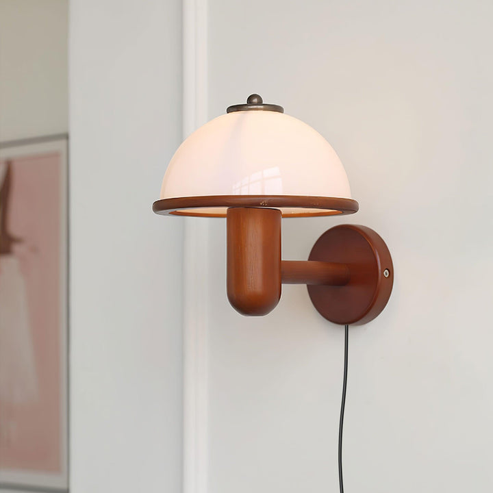 Lampa Ścienna z Drewna Grzyba
