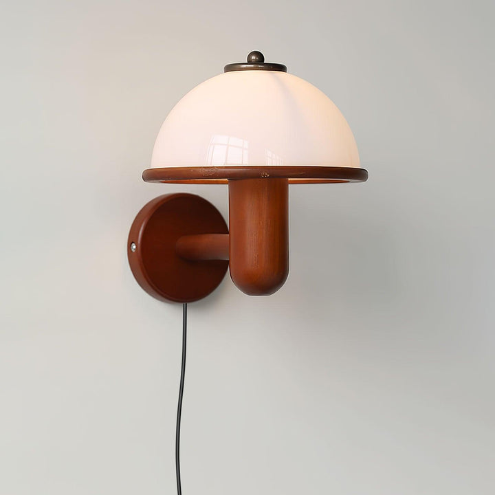 Lampa Ścienna z Drewna Grzyba