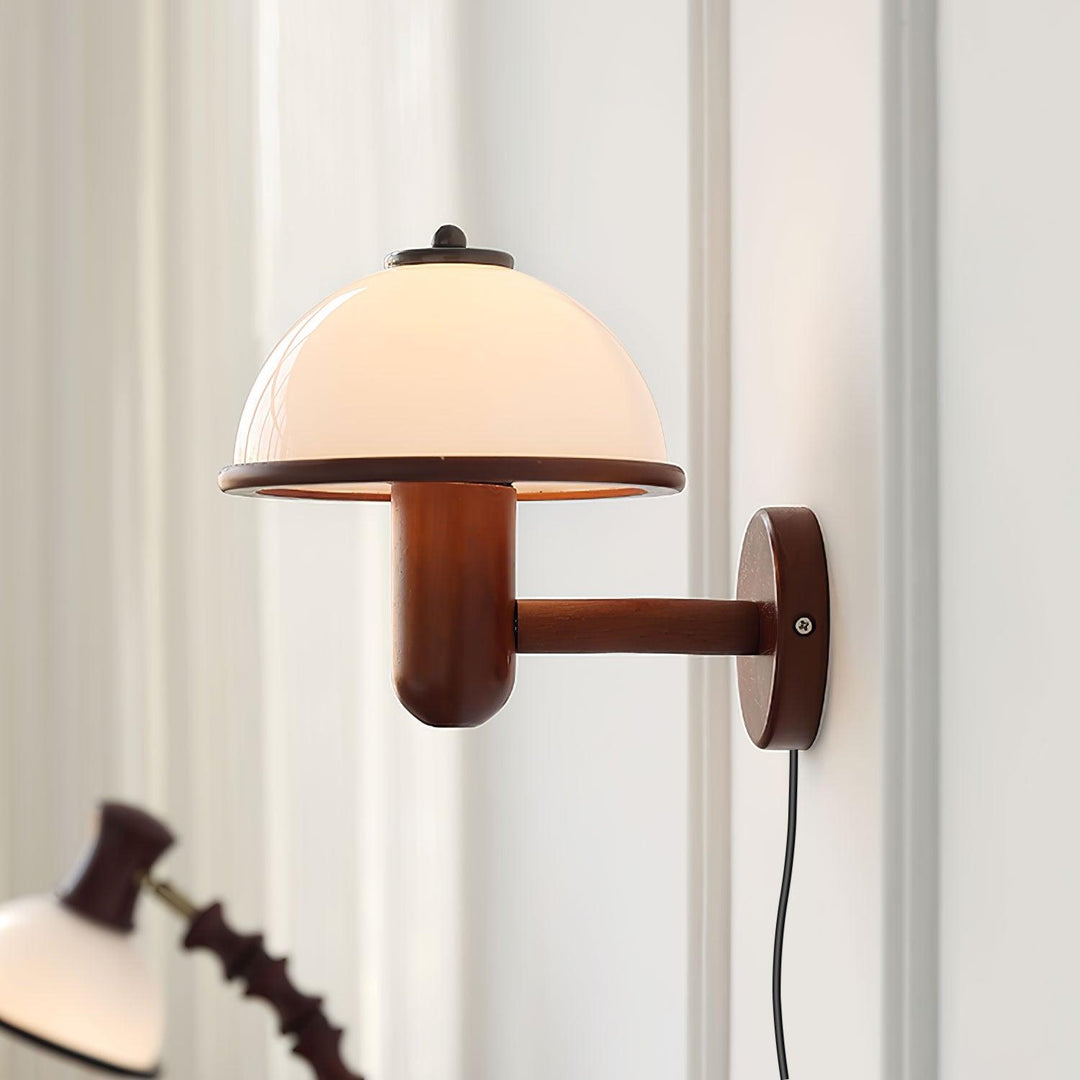 Lampa Ścienna z Drewna Grzyba