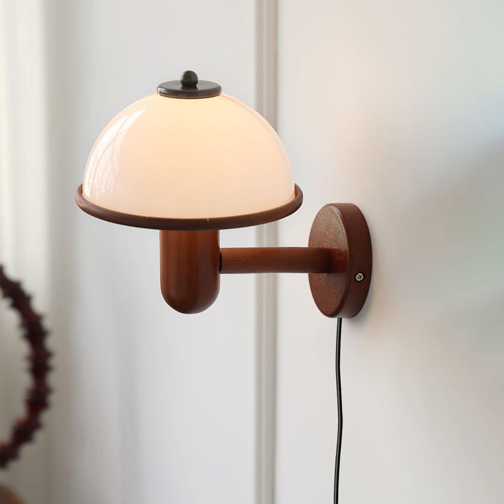 Lampa Ścienna z Drewna Grzyba