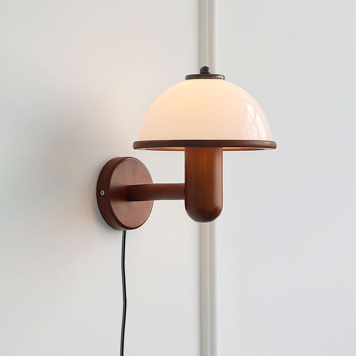 Lampa Ścienna z Drewna Grzyba
