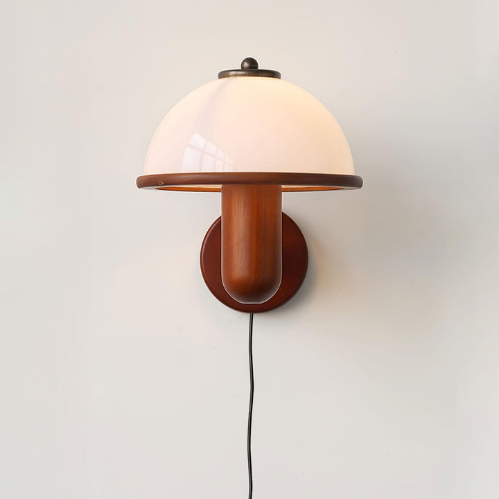 Lampa Ścienna z Drewna Grzyba