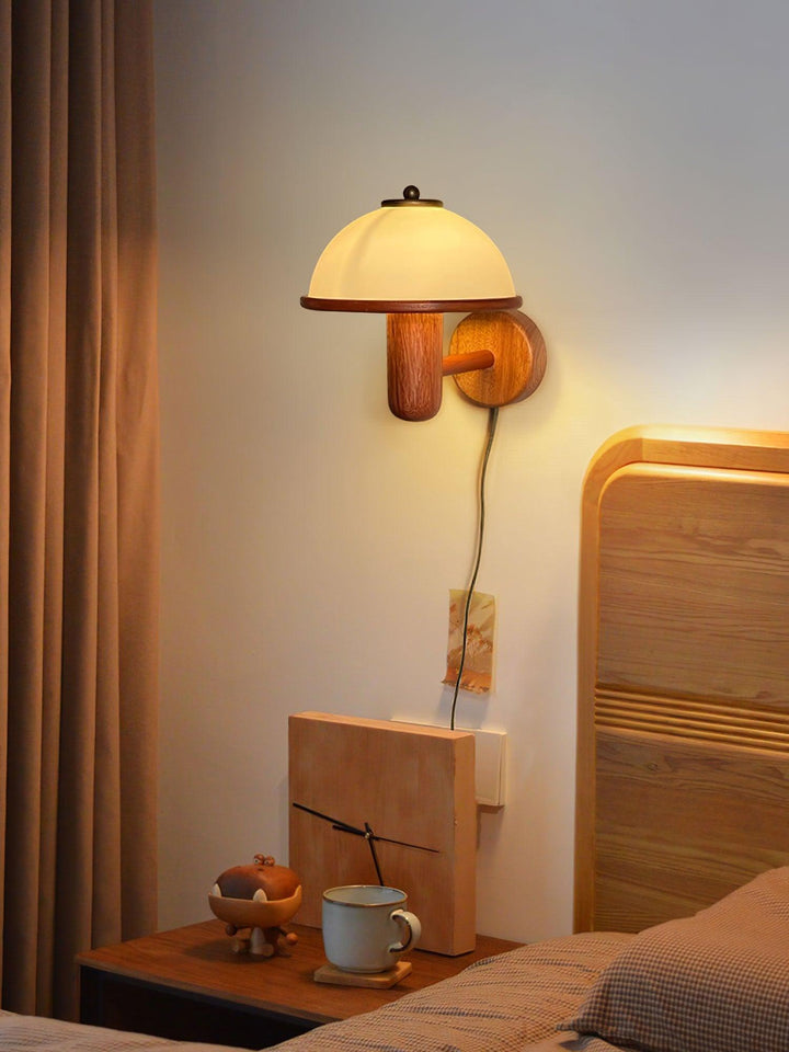 Lampa Ścienna z Drewna Grzyba