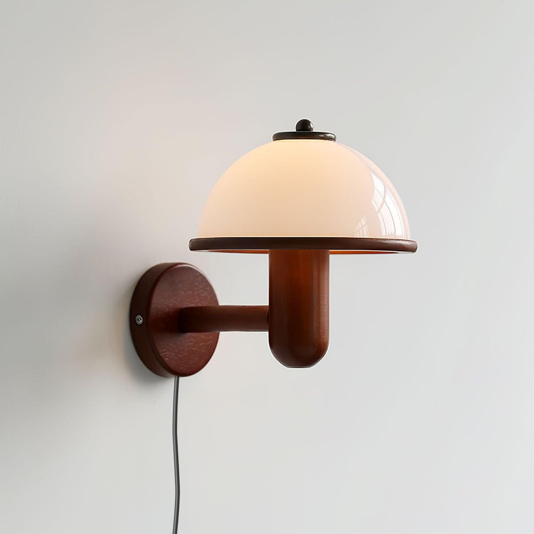 Lampa Ścienna z Drewna Grzyba