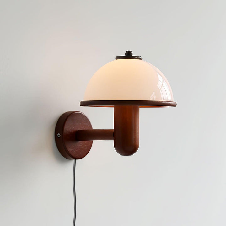 Lampa Ścienna z Drewna Grzyba