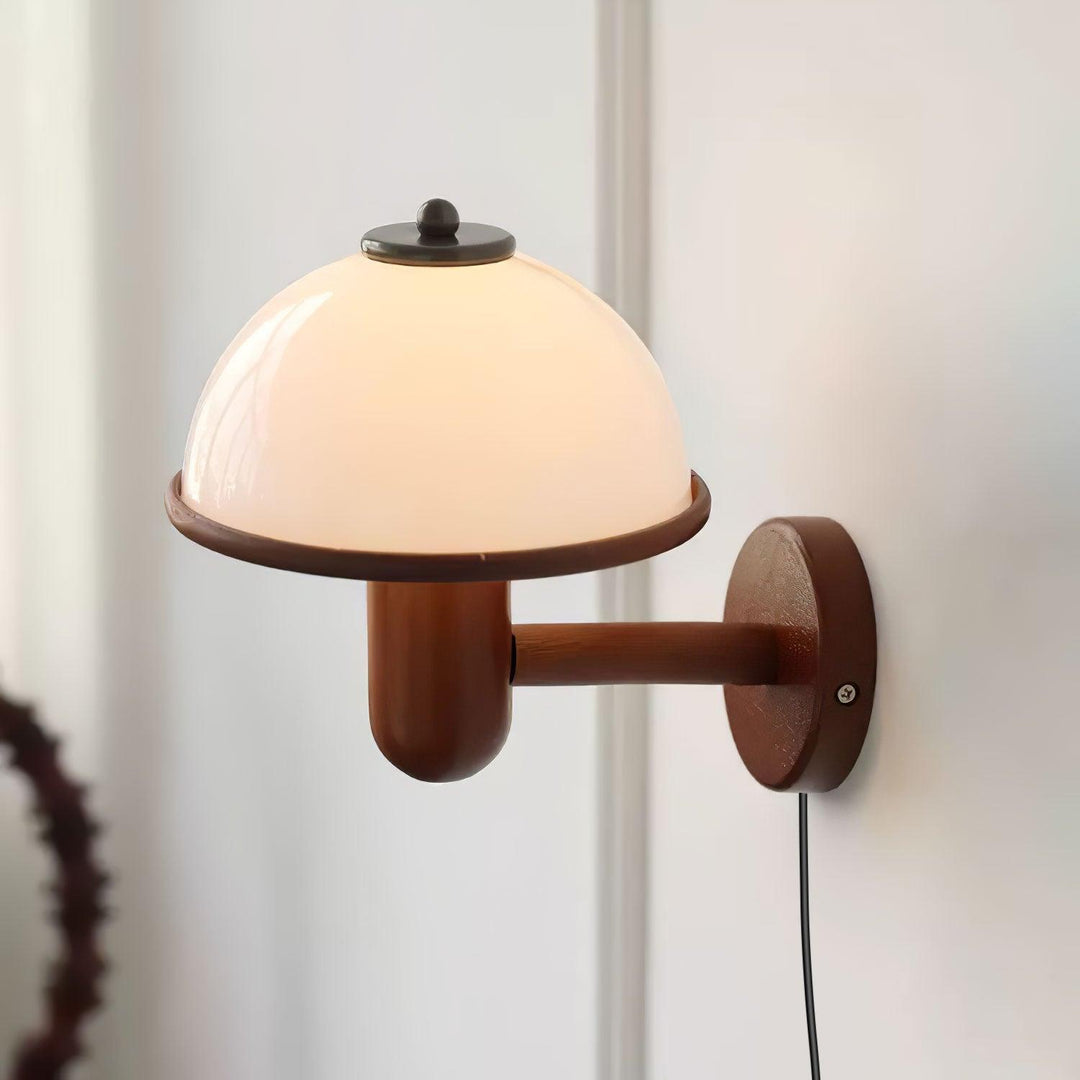 Lampa Ścienna z Drewna Grzyba