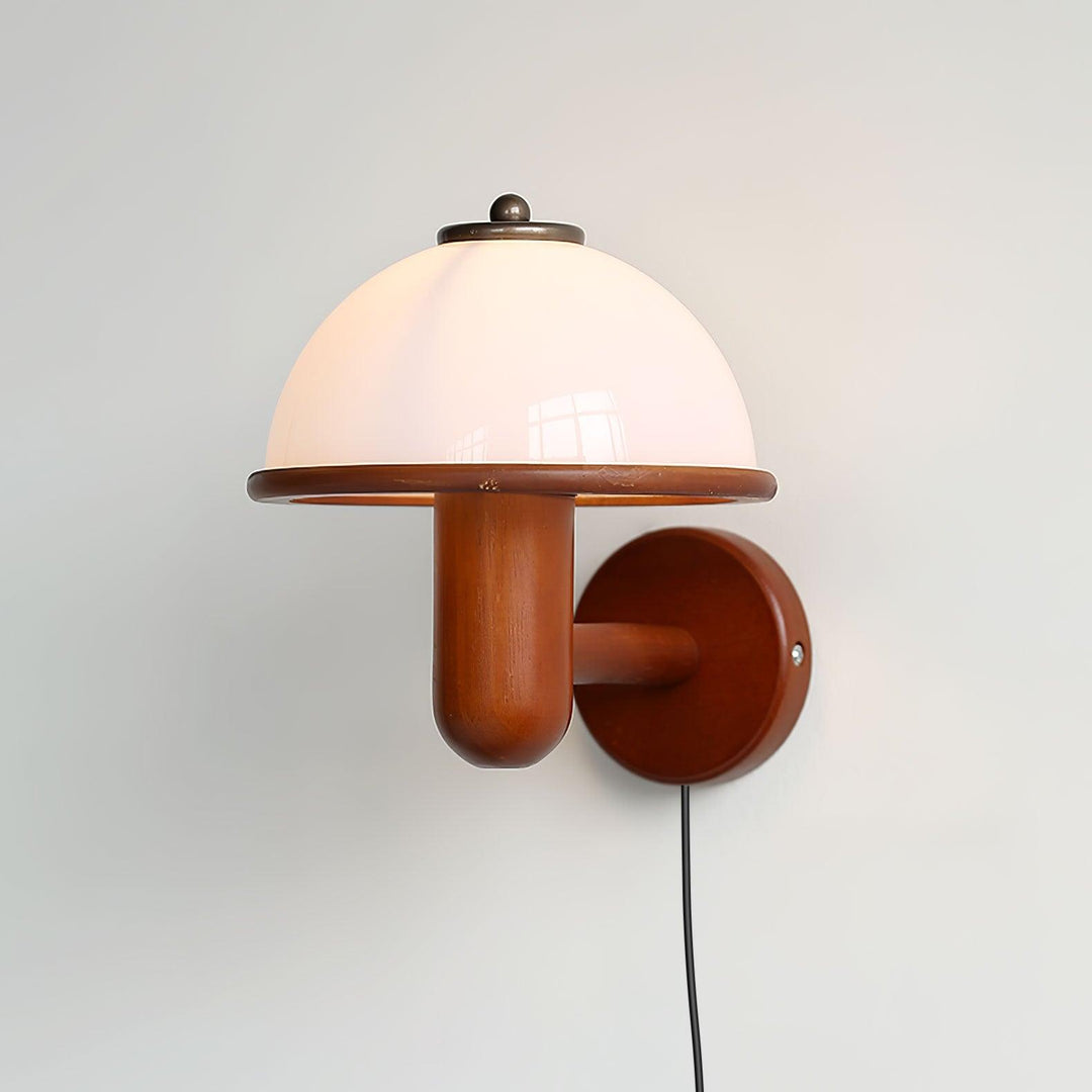 Lampa Ścienna z Drewna Grzyba