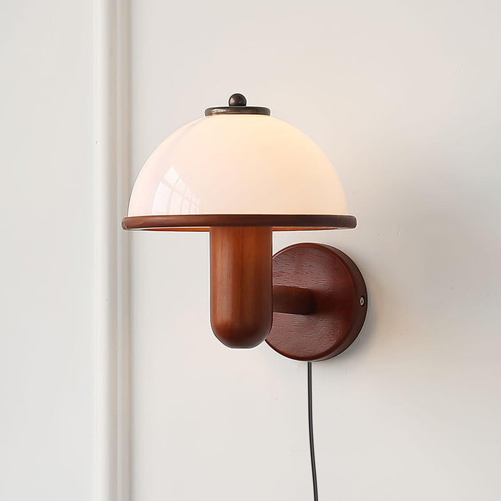 Lampa Ścienna z Drewna Grzyba