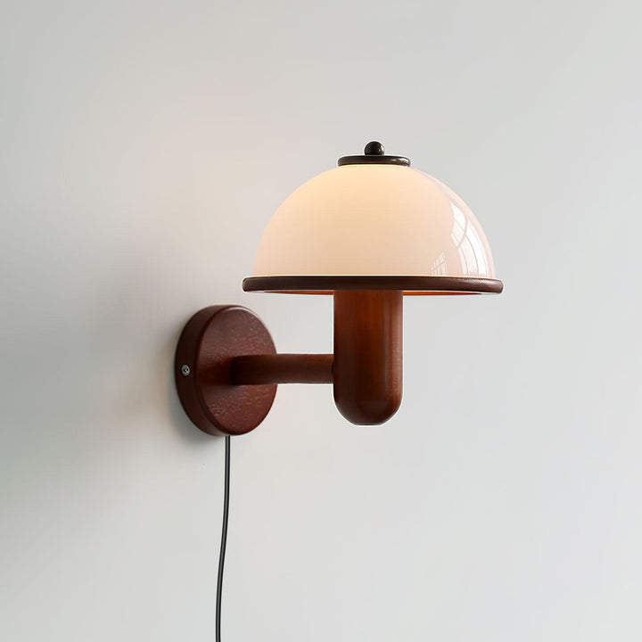 Lampa Ścienna z Drewna Grzyba