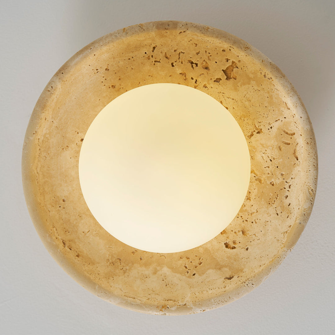 Lampa sufitowa Lunaro z trawertynu