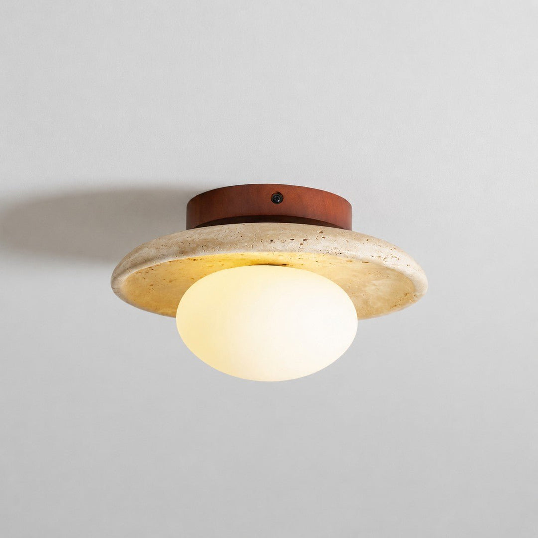 Lampa sufitowa Lunaro z trawertynu