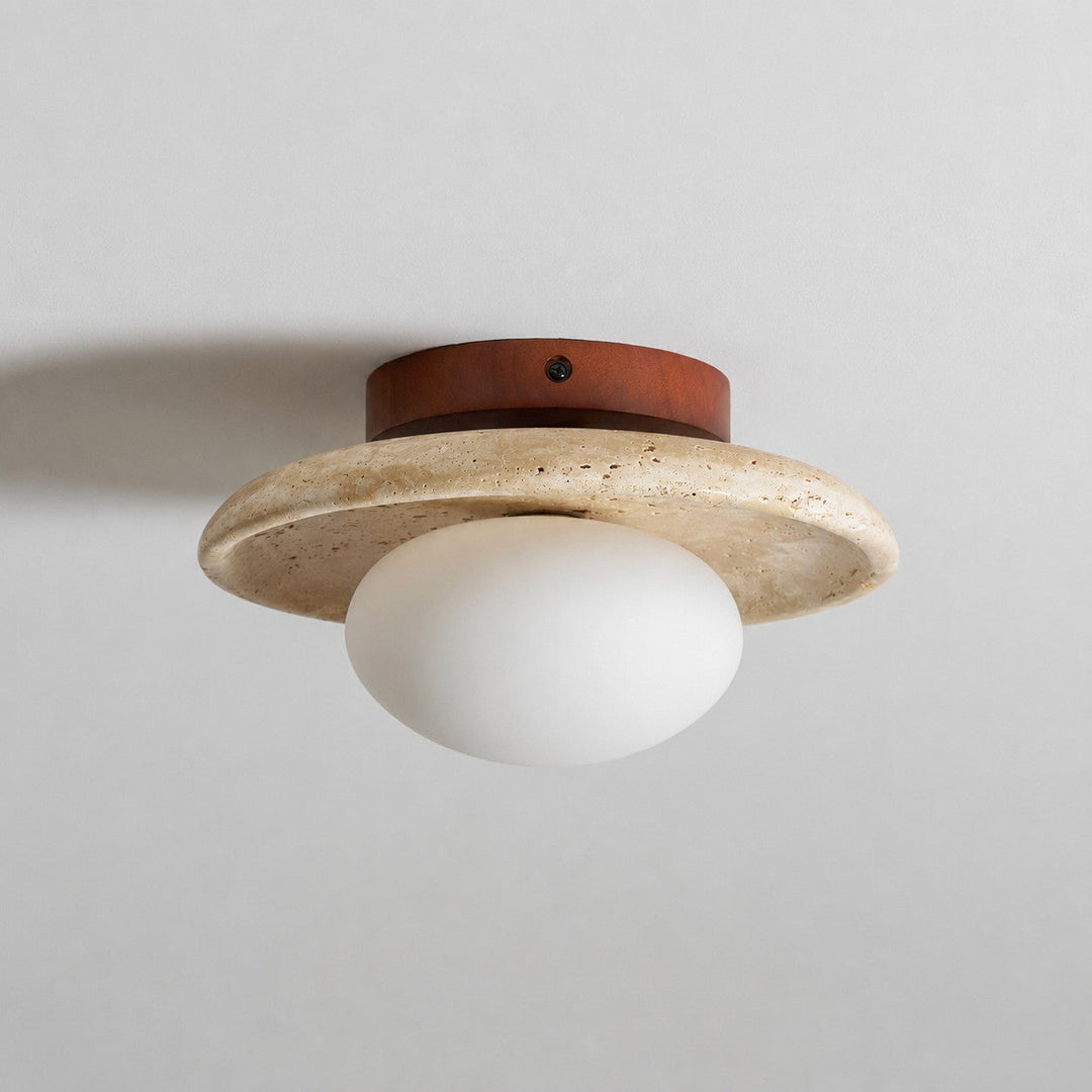 Lampa sufitowa Lunaro z trawertynu