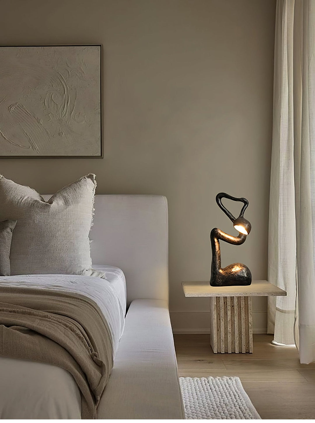 Lampa stołowa rzeźba mirry