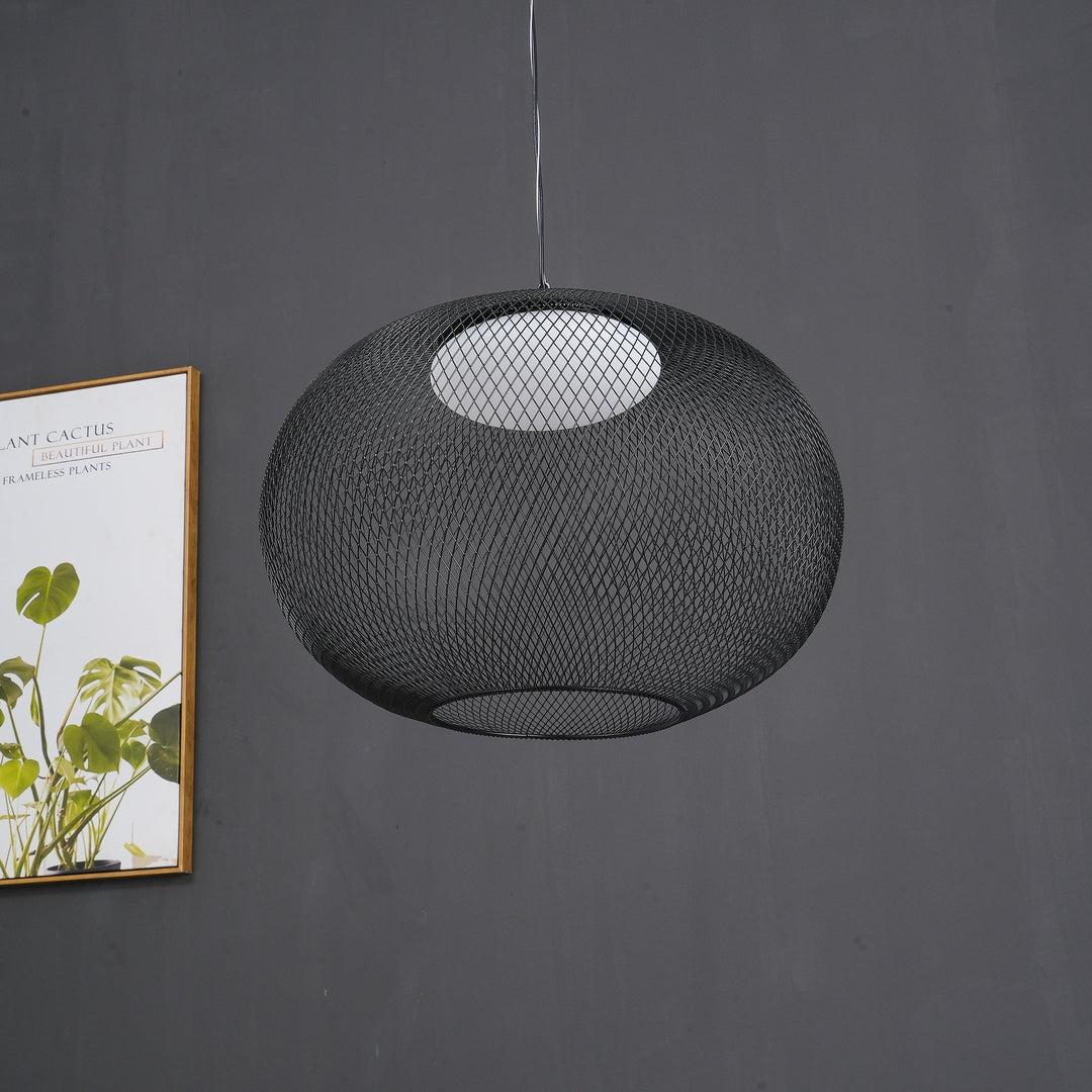 Metalowa Lampa Wisząca z Siatki
