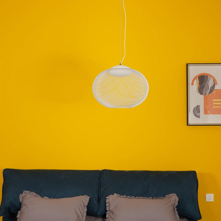 Metalowa Lampa Wisząca z Siatki