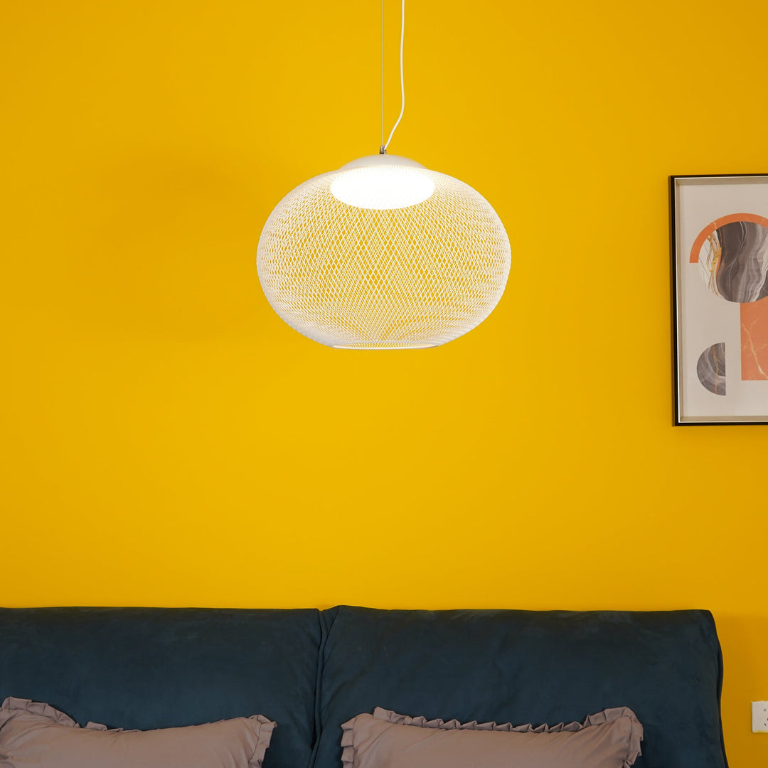 Metalowa Lampa Wisząca z Siatki