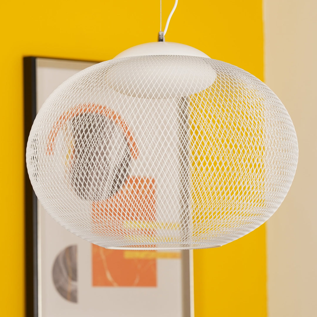 Metalowa Lampa Wisząca z Siatki