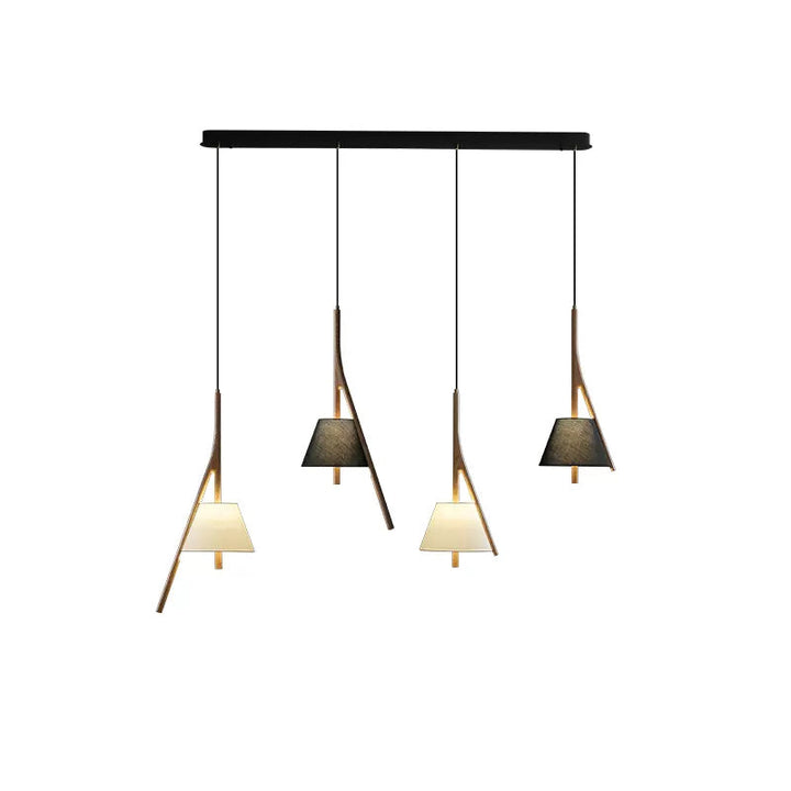 Lampa wisząca Nanzhi z drewna