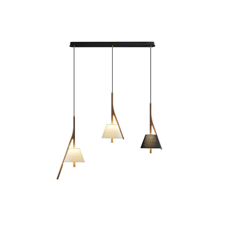 Lampa wisząca Nanzhi z drewna