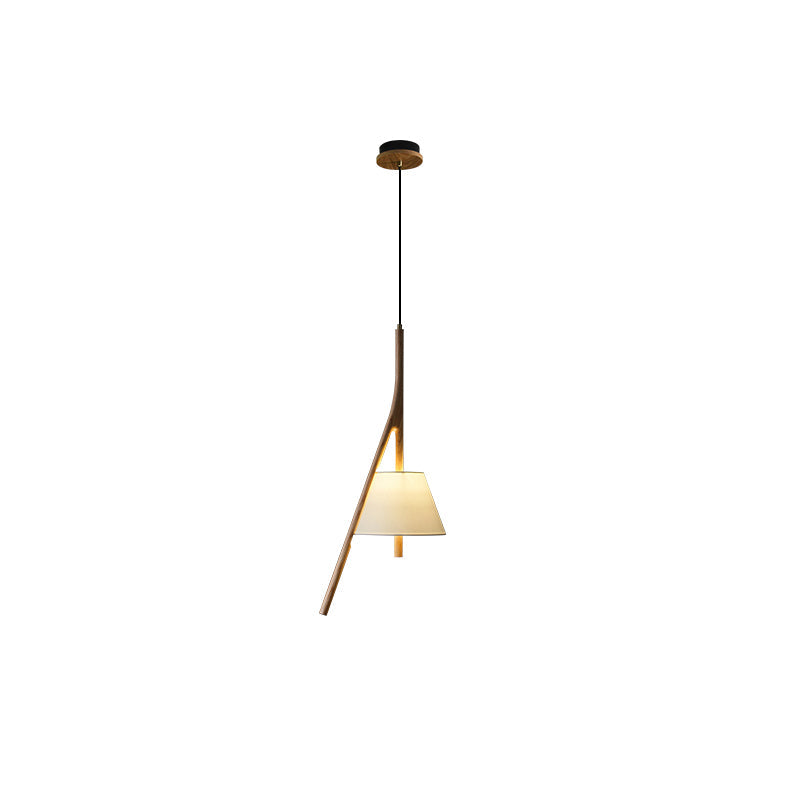 Lampa wisząca Nanzhi z drewna