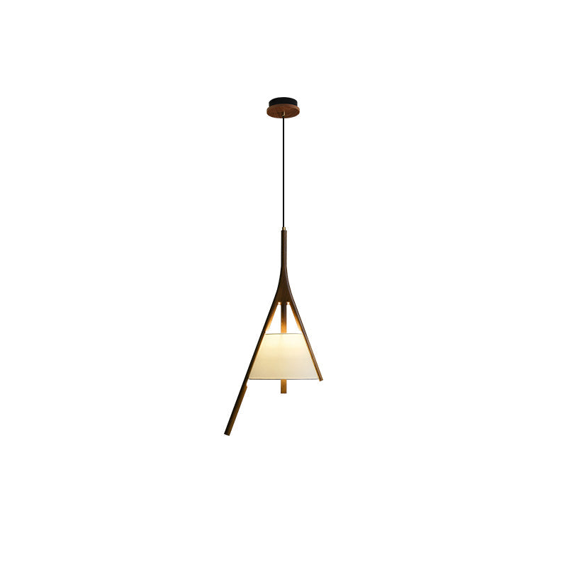 Lampa wisząca Nanzhi z drewna
