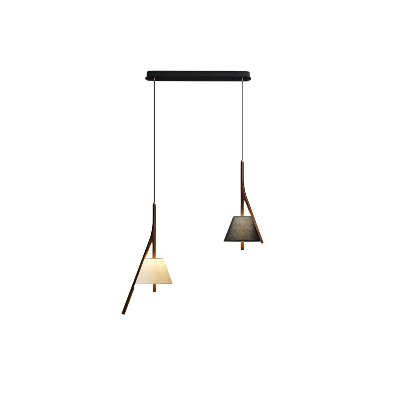 Lampa wisząca Nanzhi z drewna