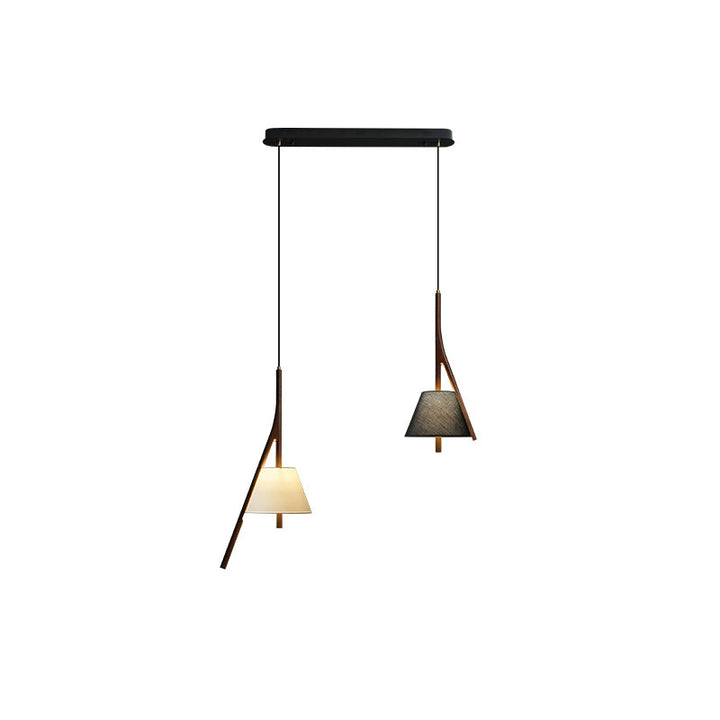 Lampa wisząca Nanzhi z drewna