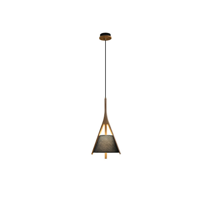 Lampa wisząca Nanzhi z drewna