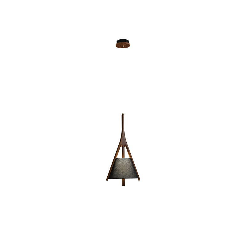 Lampa wisząca Nanzhi z drewna