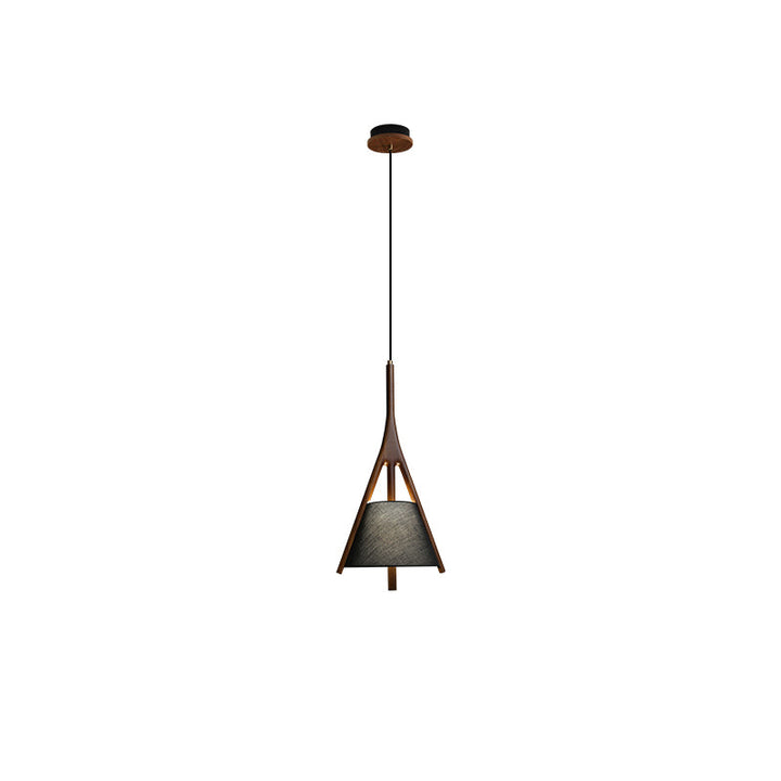 Lampa wisząca Nanzhi z drewna