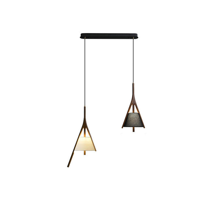 Lampa wisząca Nanzhi z drewna