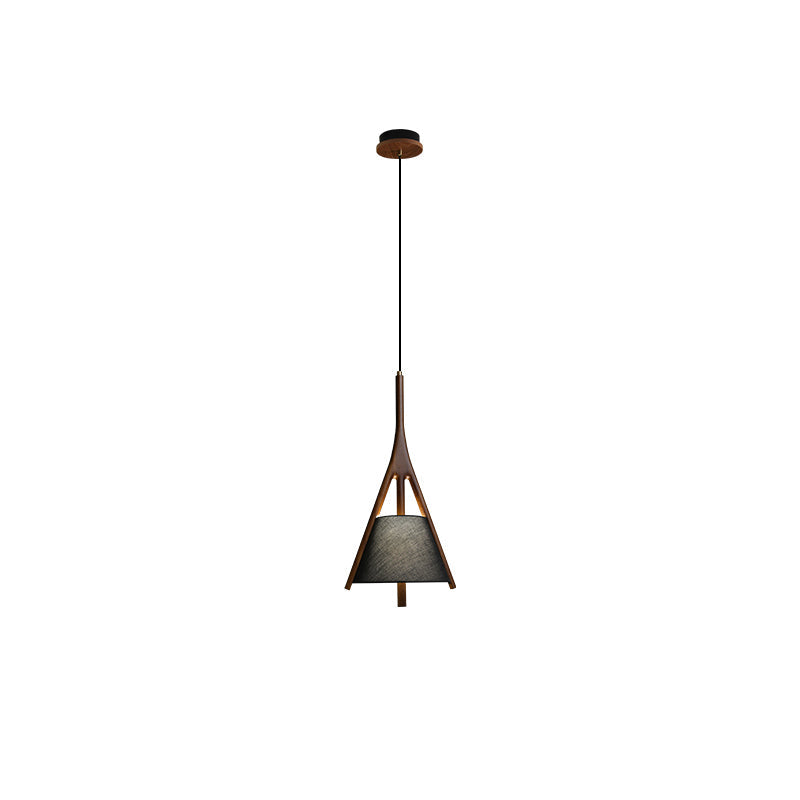 Lampa wisząca Nanzhi z drewna