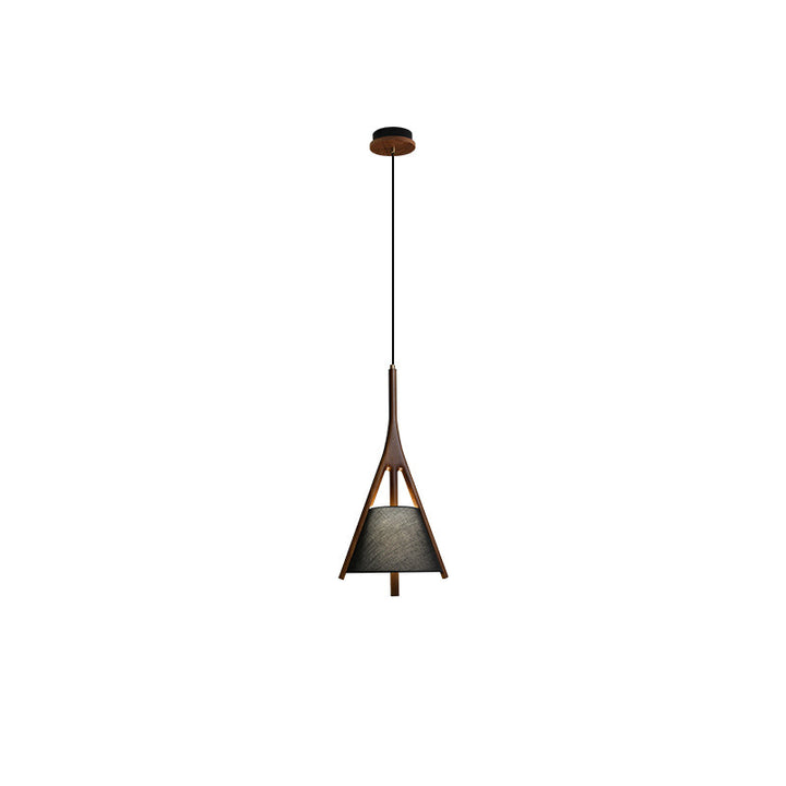 Lampa wisząca Nanzhi z drewna