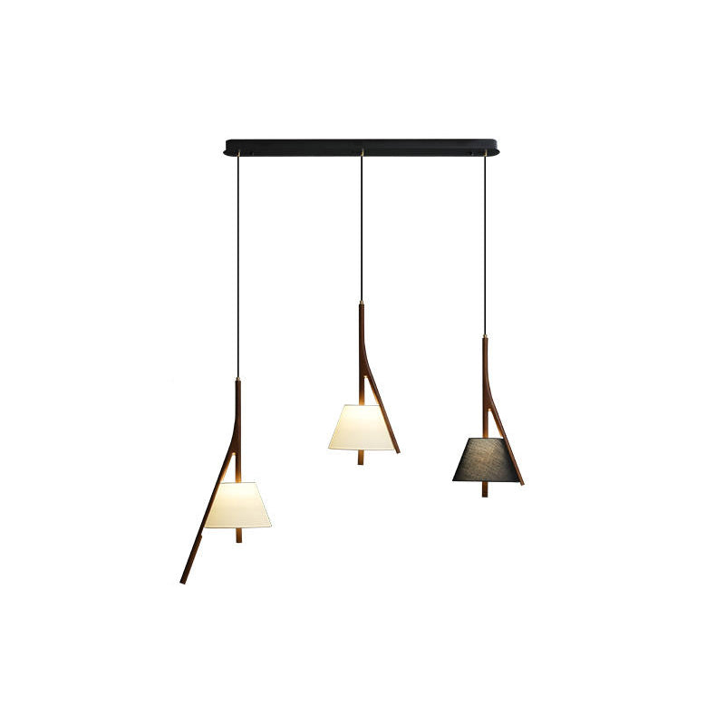 Lampa wisząca Nanzhi z drewna