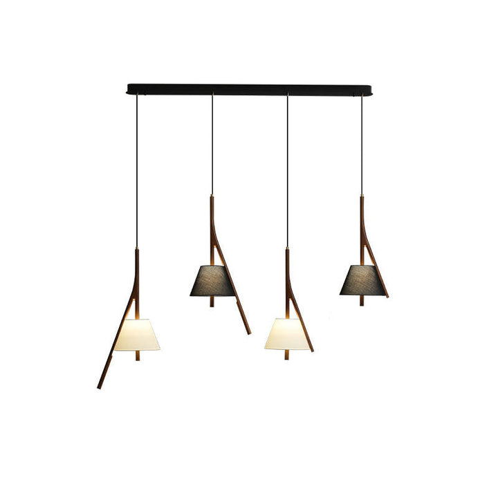 Lampa wisząca Nanzhi z drewna